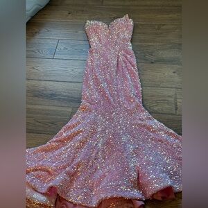 Portia and Scarlett Glittering Pink Sequin Dress